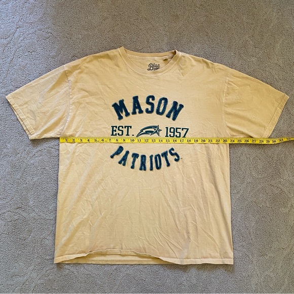 George Mason Patriots Blue84 Garment Dyed Gold T-Shirt Size XL - Picture 3 of 6